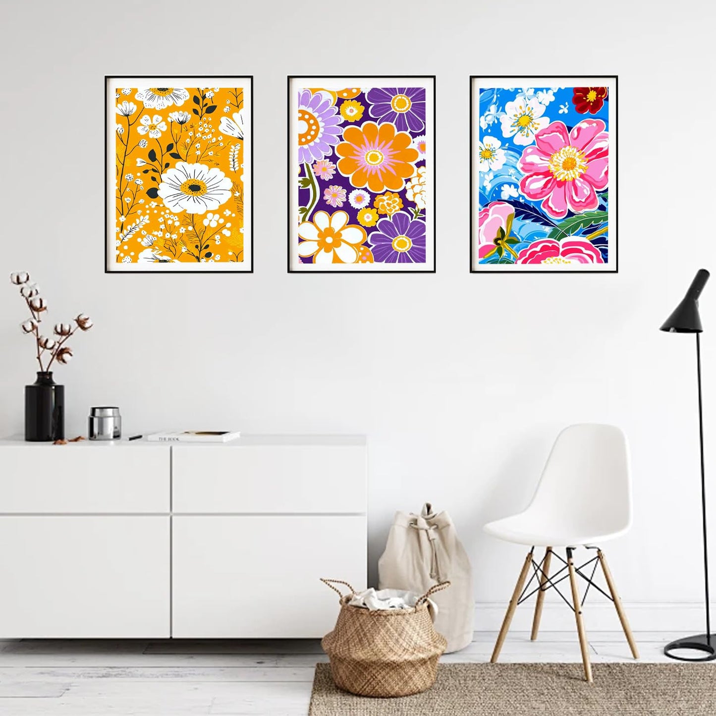 DOZEEZOP 3 Pack 5D Diamond Painting Kits for Adults, Diamond Art Kits for Adults Beginners of All Ages, Round Full Drill Arts and Crafts Gems Home Wall Decor 12x16 Inches Flowers