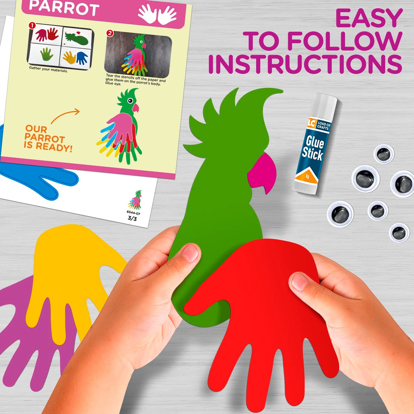 Learn & Climb Arts and Crafts Kit for Toddlers Ages 3+ Years. Easy Animal Crafting for Kids