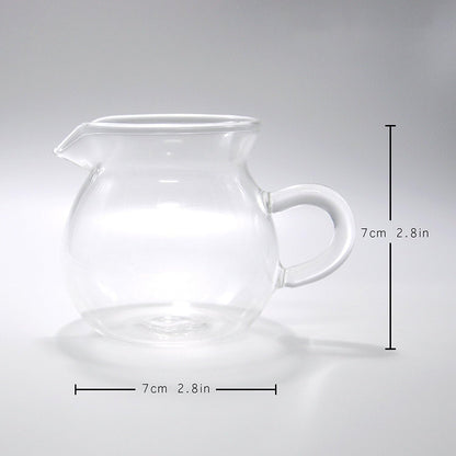 ELITEA Clear Glass Milk Tea Serving Pitcher, Cream Pitcher, 200ml / 7 fl.oz for Tea Coffee