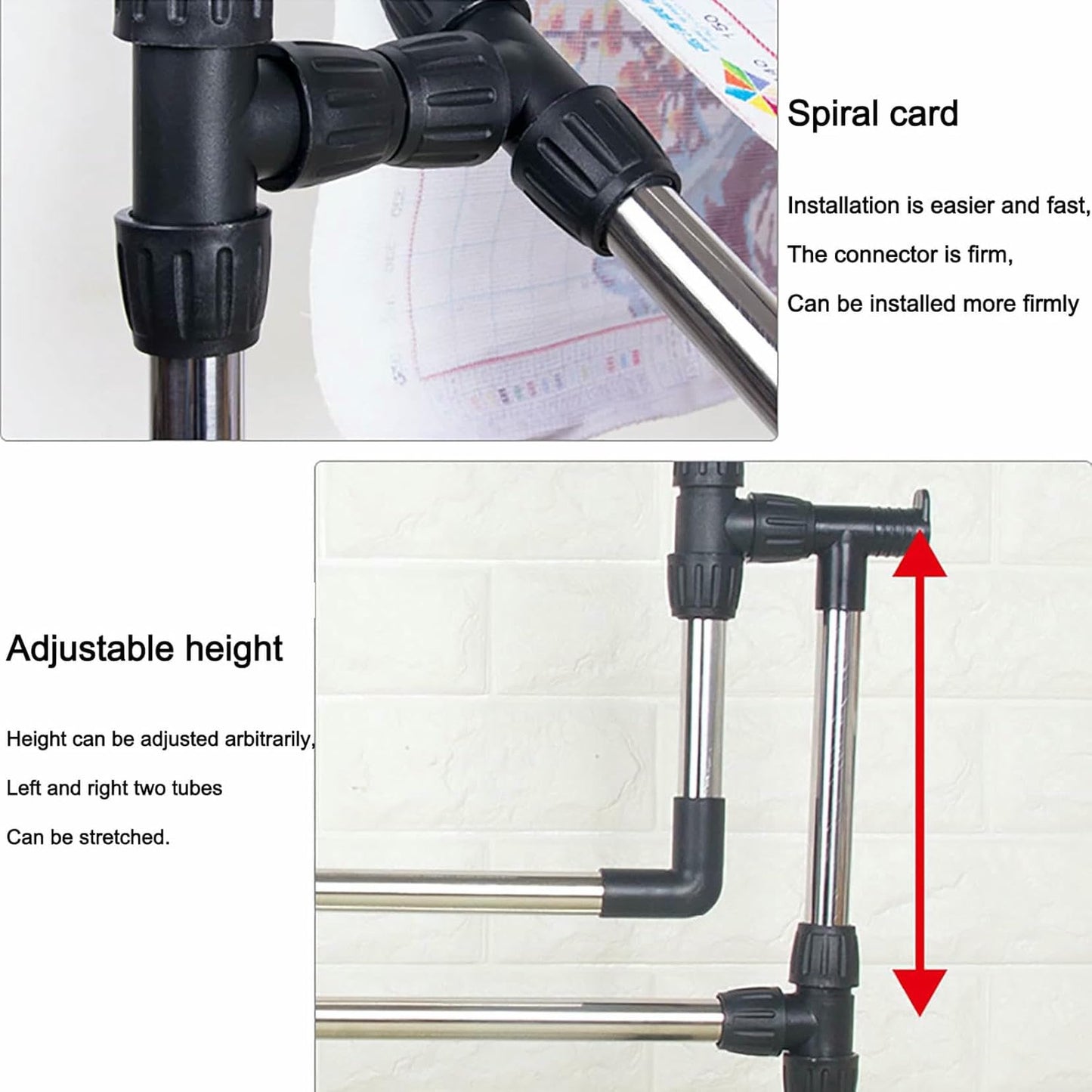 Embroidery Stand - Height Adjustable Floor Frame for Versatile Needlework, Cross Stitch, Sewing and Art Craft - Convenient Lap Table for Standing, Perfect Embroidery Holder!~/