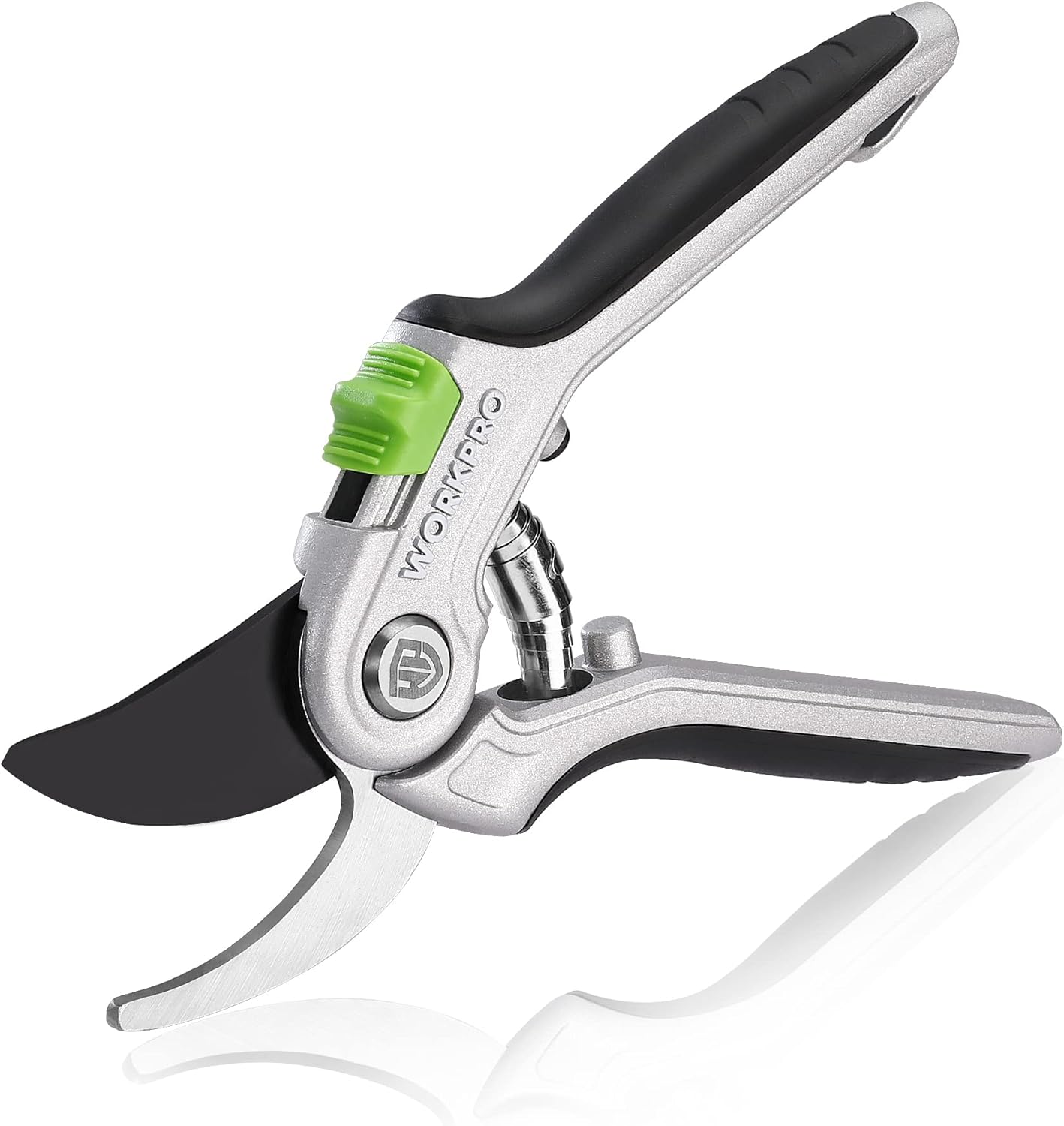 WORKPRO Bypass Pruning Shears, 8" Hand Pruners with Aluminum Handle and Sharp SK5 Blades for Gardening