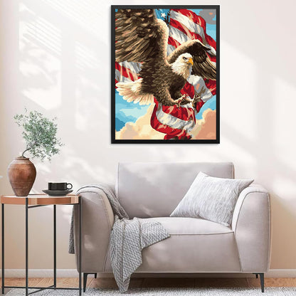 FANPUJOR Paint by Numbers Kit for Adults - DIY Painting Kits for Beginners & All Skill Levels, Relaxing Adult Paint-by-Number Kits, 16x20 Inch Eagle Design Gift & Home Décor