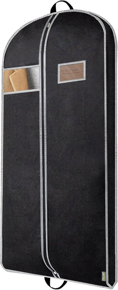 BALEINE Heavy Duty Garment Bag - Travel Essential with Shoe Storage for Dresses & Suits | 43" Black