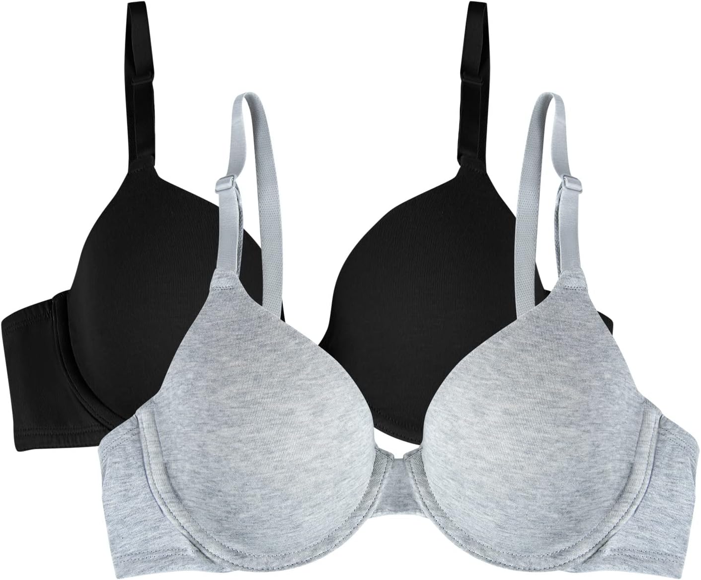Fruit of the Loom Womens Smooth Cotton T-Shirt Bra - Ultra-Soft, Flexible, and Invisible Under Tees