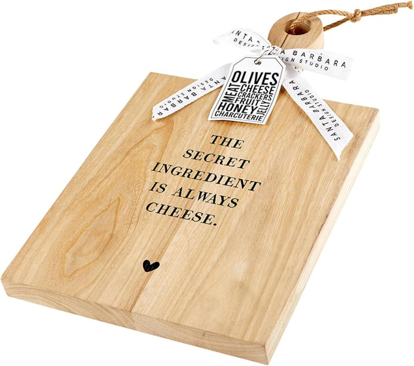 Santa Barbara Design Studio Paulownia Wood Charcuterie Board, Cheese Board, 17.5" L x 10" W x 1" H