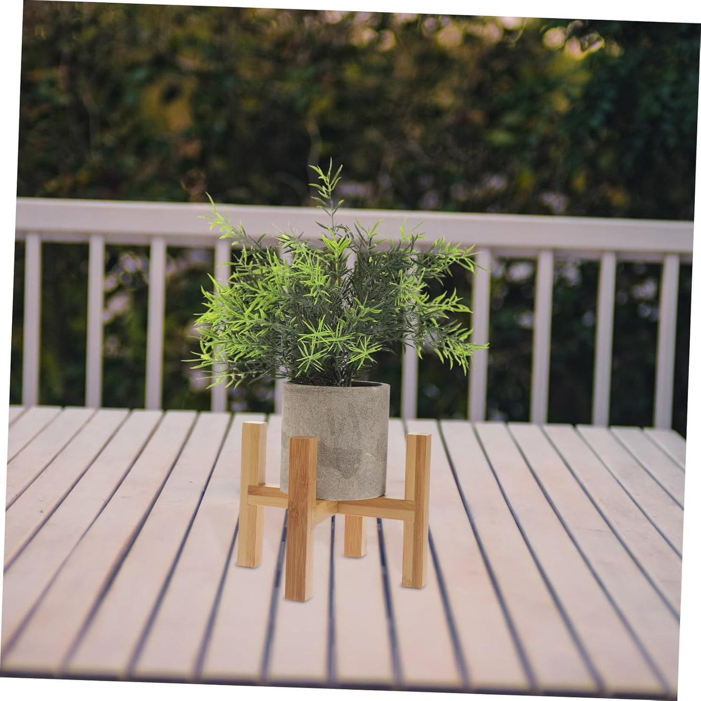 Wooden Planter Stand - 1pc Bamboo Tray Small Plant Holder Shelf for Indoor Flower Pots, Bonsai Stand