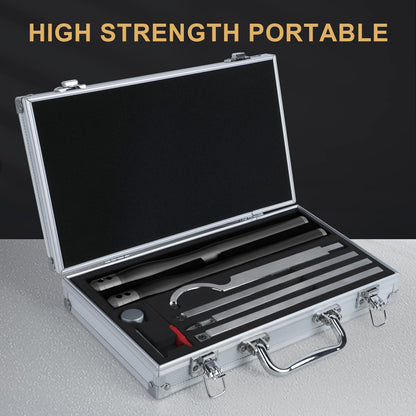 Lathe Tools,Wood Lathe Tools with Removable Handle, 【Latest Upgraded】Turning Tool with Adjustable Connector including Swan Neck Hollower, Rougher, Finisher(Alloy Tool Set) Black
