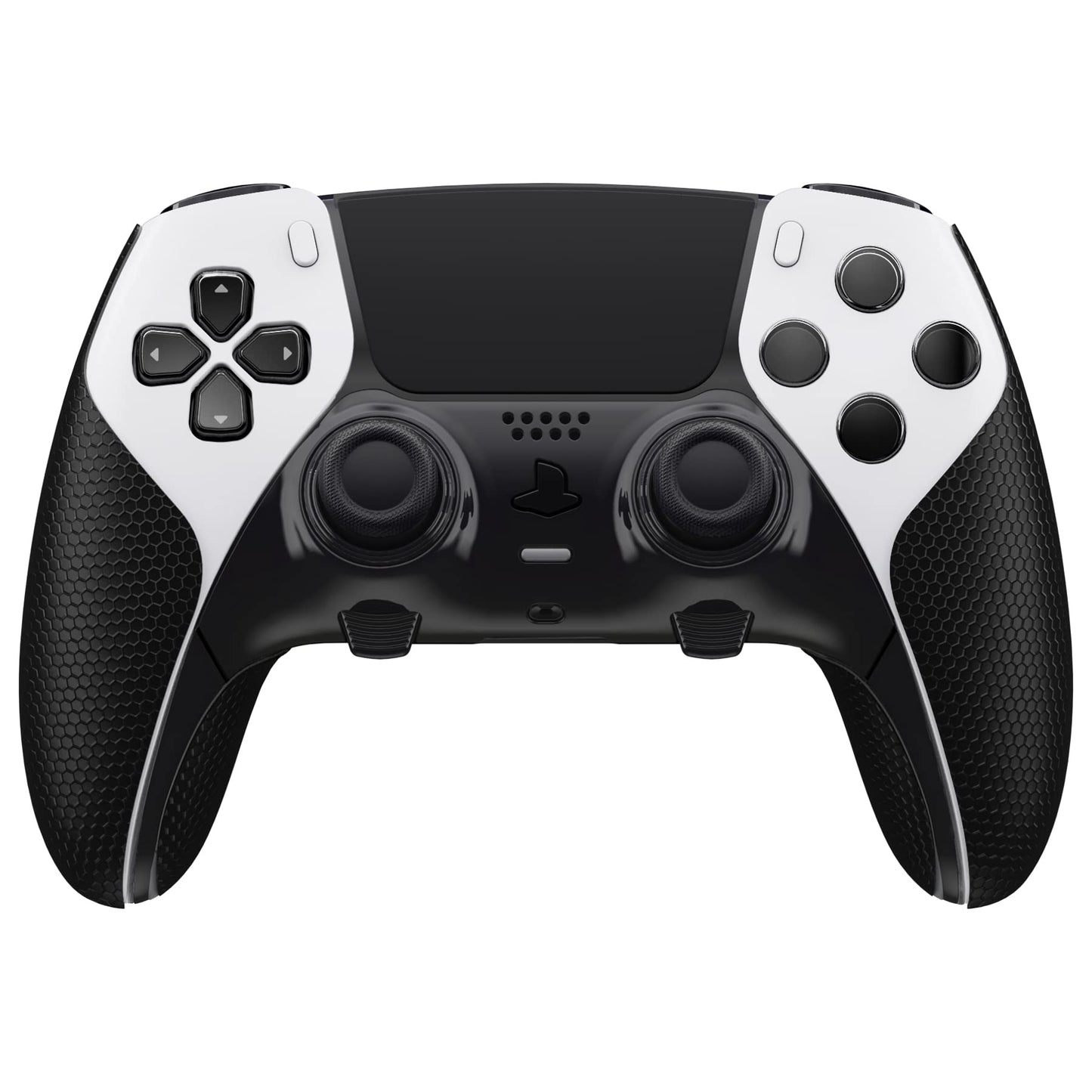 PlayVital Anti-Skid Sweat-Absorbent Controller Grip for ps5 Edge Wireless Controller, Professional Textured Soft PU Handle Grips Anti Sweat Protector for ps5 Edge Controller - Black