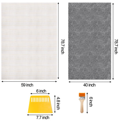 Yarlung 2 Pack 79"x59" Tufting Cloth and 79"x40" Final Backing for Rug Tufting, Large Yellow Marked Lines Monks Cloth with Non Slip Backing for Tufting Gun, Cut Pile, Tufting Supplies