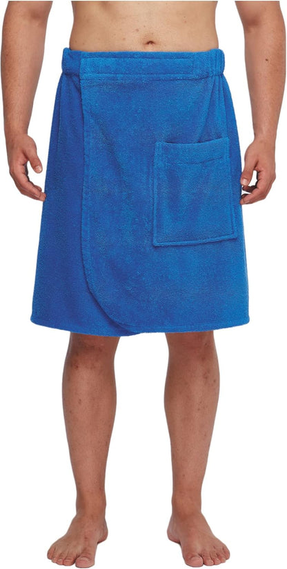Arus Men's Organic Turkish Cotton Bathrobe - Adjustable Closure
