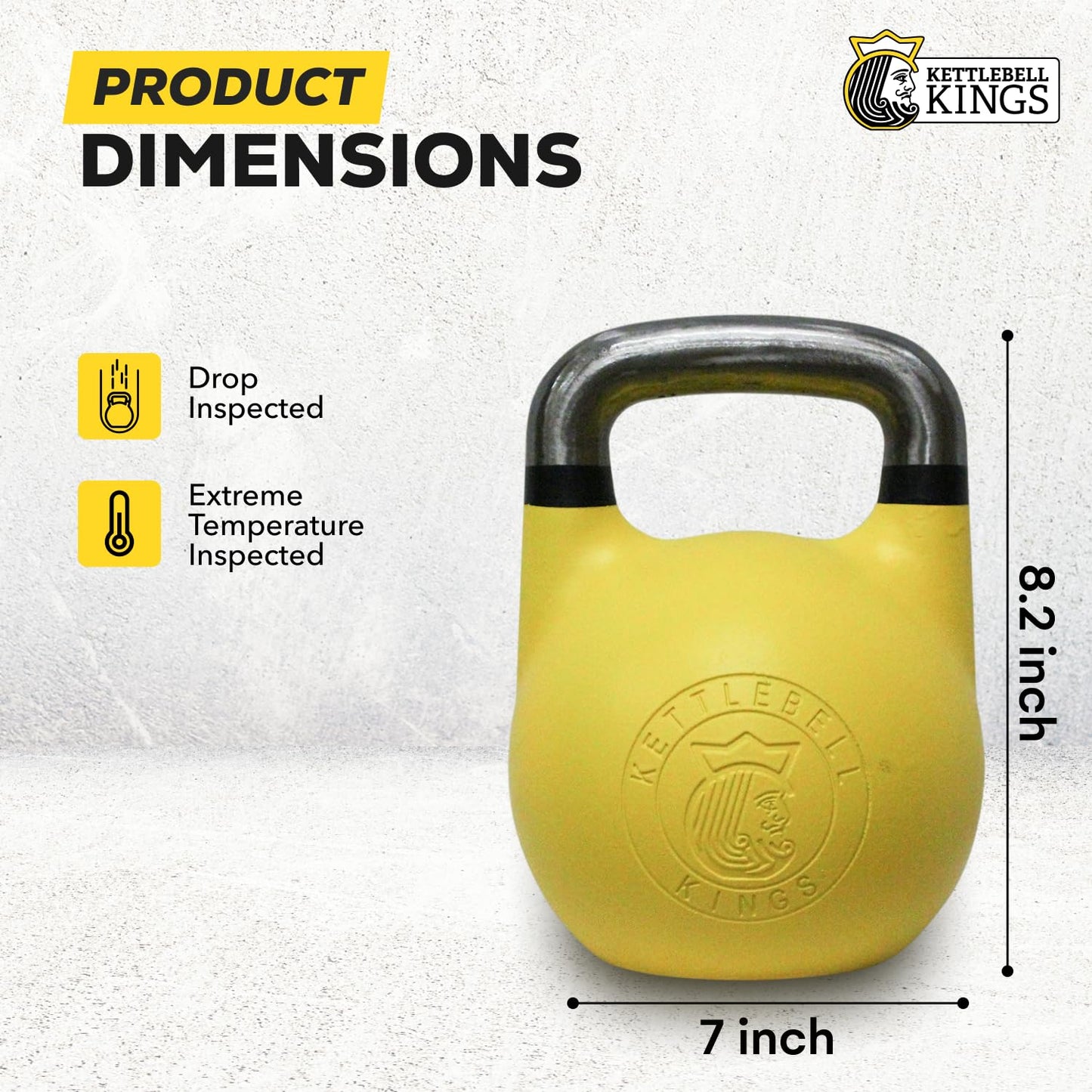 Kettlebell Kings Competition Kettlebells Weight (35mm handle) 8-48 KG | Hand weights Workout Gym Equipment & Strength training sets for Women & Men for Home Gym | Suitable for High Repetition Workouts