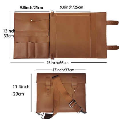 INNOYUMLIN Leather Sketch Book Cover, Leather Sketchbook Holder for 9"x12", Travel Sketch Board Pad Pencil Holder, Drawing SketchBook Cover Pencil Case, Painter Artist Sketch Pad Holder (Large)