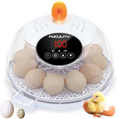 TWIZMO 12 360 Egg Incubator for Hatching Chicks, Holds Eggs, Automatic Egg Turner with Temperature, Humidity Display