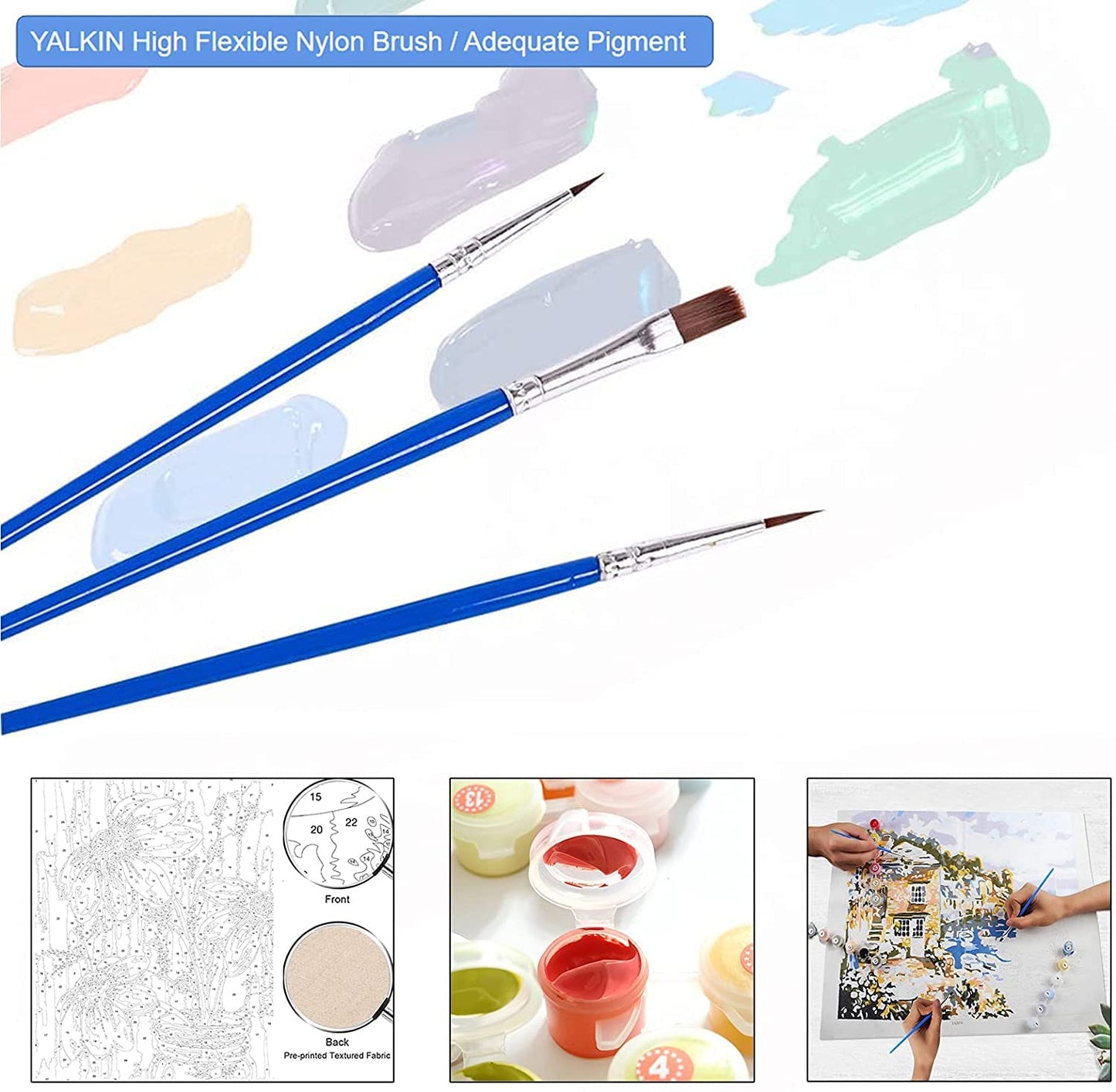 YALKIN Paint by Number for Adults Beginners,DIY Large Size (35.5 x 15.7 inch) Waterfall Paint by Numbers Arts and Crafts Paintwork with Paintbrushes Canvas Oil Painting for Home Decor,Gift