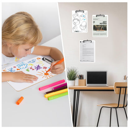 Juvealoe Dry Erase Clipboard with Pen Holder, 8.5 x 11 Double-Sided White Boards for Classroom, Teacher, Students, Kid. Size 9 x 12.5 in, School & Home Supply(Pack of 10)
