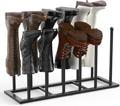 19.5 Inches 6 Closet, HzTinT Boot Rack, Boot Rack Organizer Tall Boots, Stainless Steel Boot Storage Holder, Free