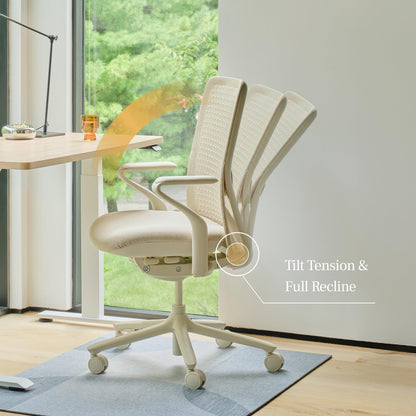 Branch Verve Chair - High Performance Executive Office Chair with Contoured Back and Adjustable Lumbar Support - High Density Foam Cushion and 3D Knit Back - Fits 5' to 6', Up to 275 lbs, Coral