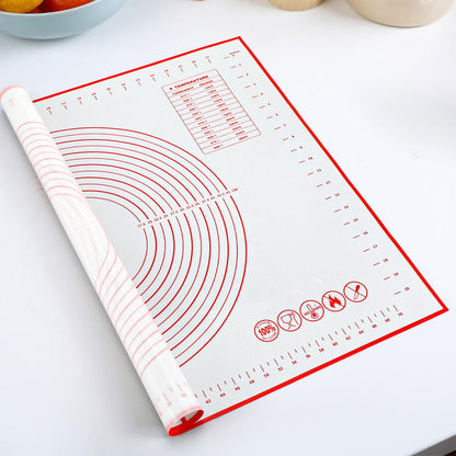 2 Pcs 32x24" Extra Large Dough Mat Silicone Baking Mats for Rolling Pastry Kneading Sheet Sourdough Bread Baking Supplies (Red)