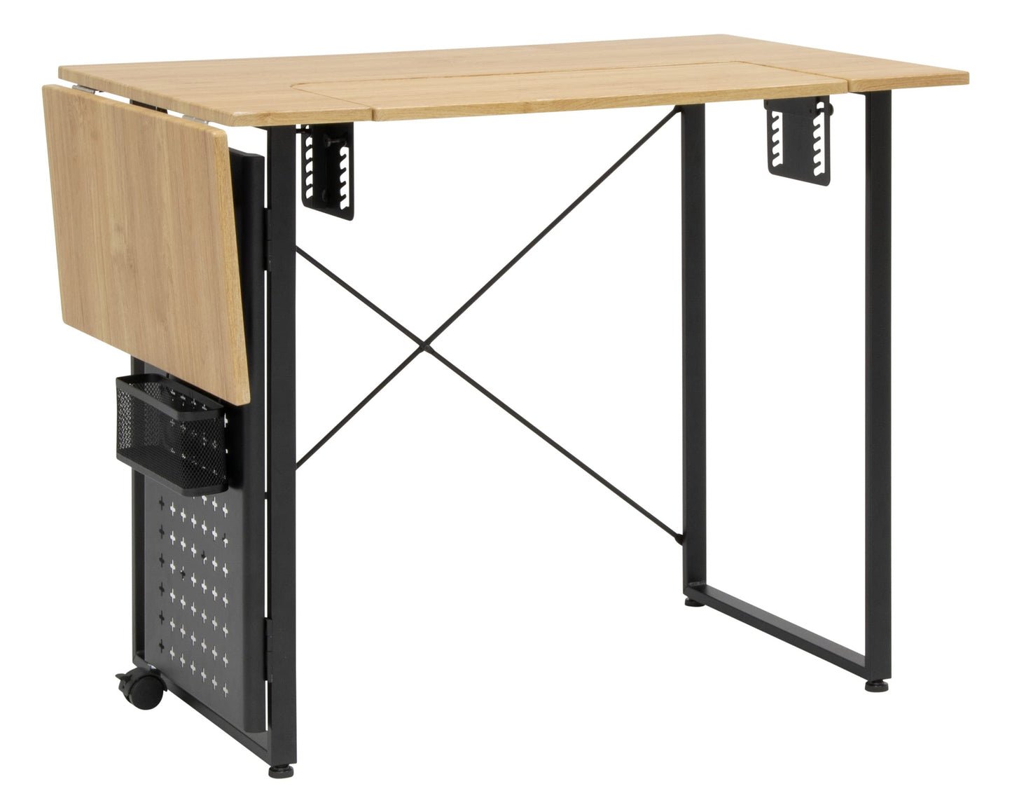 Pivot Sewing Table with Swingout Storage Panel