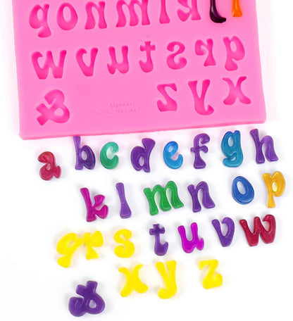 Palksky 3 Pieces Letter Molds - Silicone Fondant for Chocolate Covered Strawberries, Cake Decorating, Candy Tray