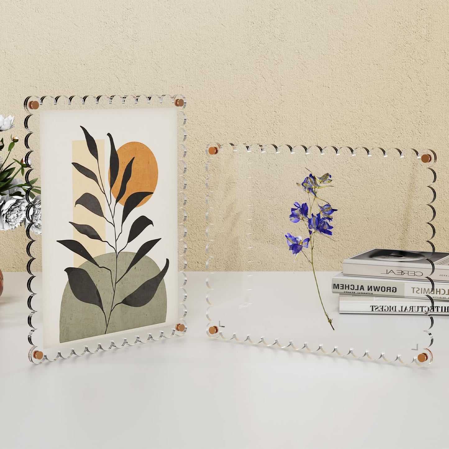 Laumffon Certificate Frame, 8.5x11 Wall Mount Picture Diploma Document Degree Frame, No Drill Clear Acrylic Photo Frame with Adhesive Tape and Golden Screws for Certificate, Pressed Flowers, Money, Diploma, 1Pcs