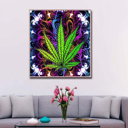 5D DIY Diamond Art Kits for Adults Leaf Full Drill Art Arts Craft for Home Wall Decor 12x16 inch