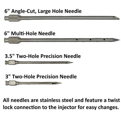 BBQ Smoker Grill Professional Meat Injector Syringe Kit for Smoking with Case, Heat Resistant Non Slip Gloves and Silicone Mop Brush for Turkey Marinade Injection