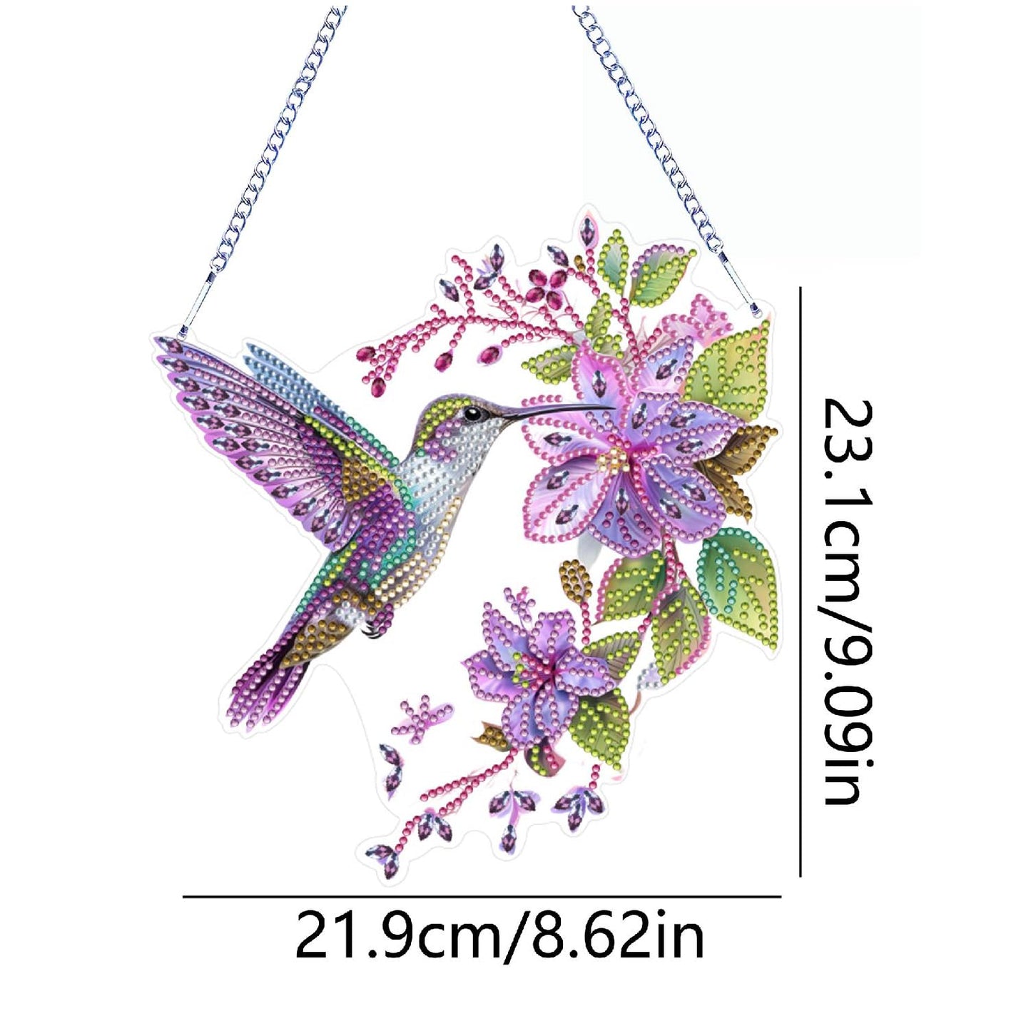Xylzzuit Diamond Art Kit for Adults DIY Painting Hanging Pendant Special Shaped Rhinestone Gem by Numbers Craft Wall Window Ornament Home Decor Double Sided (Dragonfly)