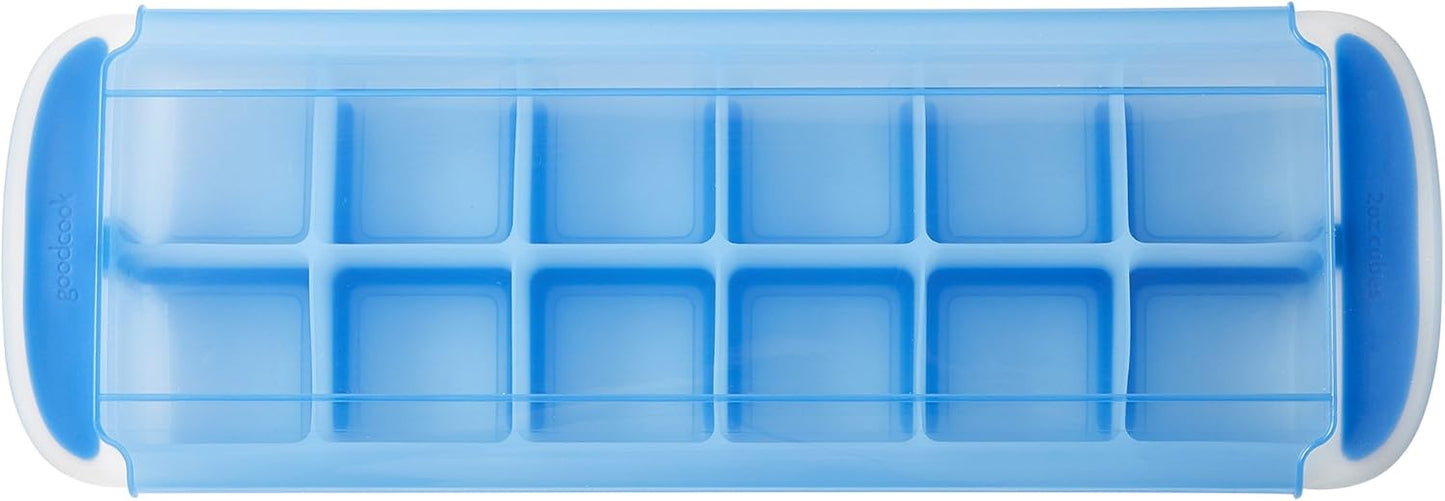 GoodCook Touch Prep and Freeze Ice Tray, Stackable 2-oz. Cubes with Slide-off Cover