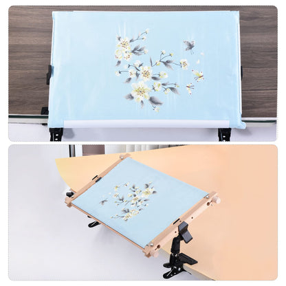 PATIKIL Embroidery Hoop Holder Clip, 360° Rotated Adjustable Table Clamp, 2 Pack Metal Cross Stitch Clip Opening Up to 1.57inch for Needle Sewing