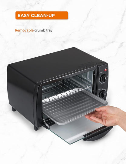 Commercial Chef 10 Liter Mechanical Toaster Oven, 4 Slice