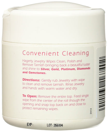 Hagerty 16740 3-by-5-inch Jewelry Care 20 Disposable Wipes, White
