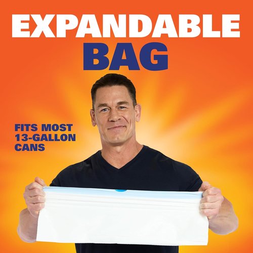 Hefty Ultra Strong 13 Gallon Trash Bags - Drawstring Closure & Odor Control | 80 Count, White Clean Burst Scent