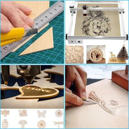 5 Pack 12"x18"x1/16 Basswood Sheets for Crafts- Thin Plywood Sheets - Balsa Wood Sheets -Unfinished Wood Boards for Painting,Laser Cutting,Engraving, Burning and CNC Cutting