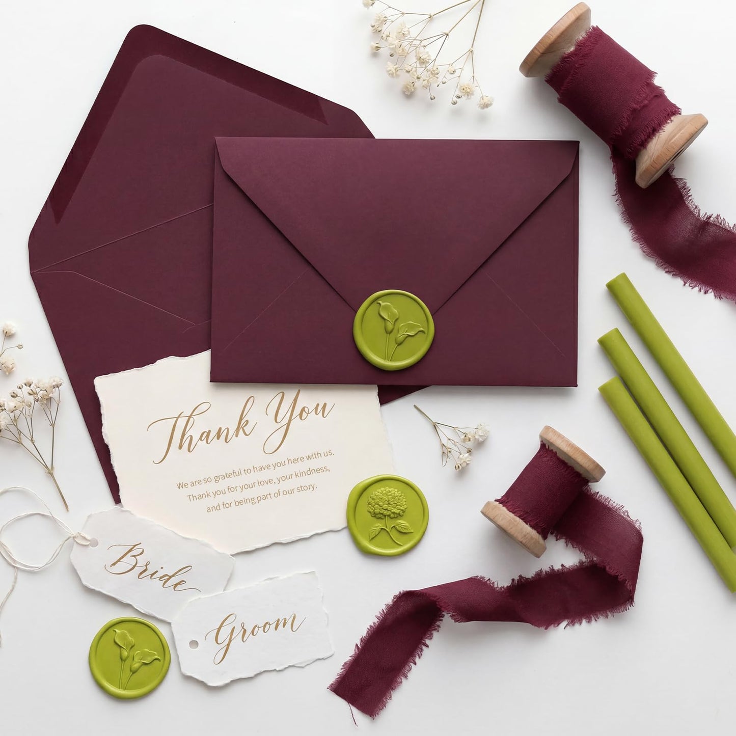 UNIQOOO Chartreuse Green Glue Gun Sealing Wax Sticks for Wax Seal Stamp - Perfect for Wedding Invitations, Thank You Card, Mailings, Wine Gift Wrapping, Christmas Gift, Pack of 16