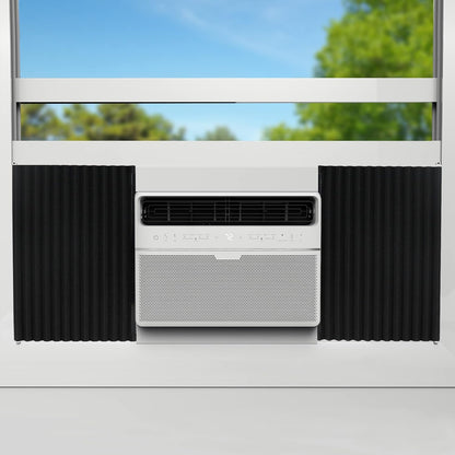 Air Jade Window Air Conditioner Side Panels, 17" x 9" x 7/8" Insulated Foam Panels, Pack of 2, Black.
