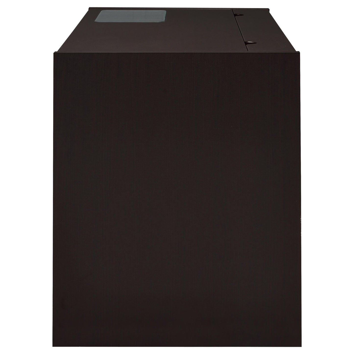 Coaster Home Furnishings - Halston - Engineered Wood - 47-Inch Computer Desk with Drawers, Door Cabinet & Lift-Top Storage, Tempered Glass Top, Contemporary Style - Home Office - Cappuccino - 800702
