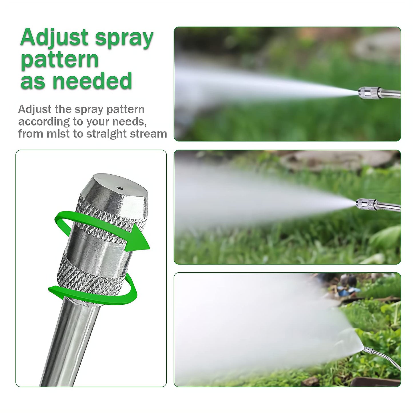 VANPET Replacement Sprayer Wand for Ryobi - Stainless Steel With Adjustable Nozzle, Trigger & Hose Compatible With P2803 (44 Inches)