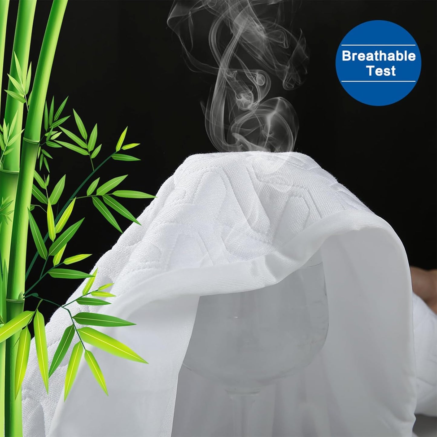 MERITLIFE Premium 100% Waterproof Mattress Protector Twin XL Size, Cooling Breathable Cover with 8-21" Extra Deep Pocket