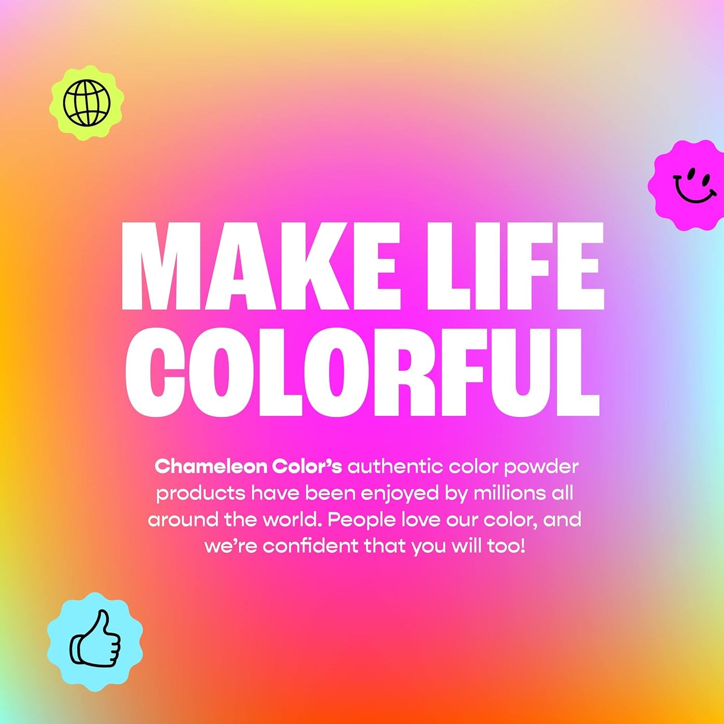 1 lb Chameleon Colors Blue Gender Reveal Powder - Blackout Kit - Two Bags - Vibrant Blue Color - Powder for Baby Boy