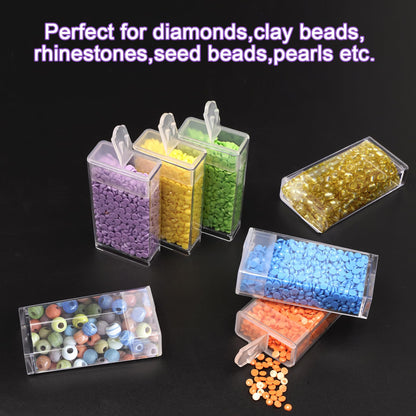 MoeeBtee Diamond Painting Storage Containers, 30 Slots Diamond Painting Accessories and Tools, Diamond Painting Organizer, Diamond Art Storage Case Jewelry Beads Storage Case - Purple