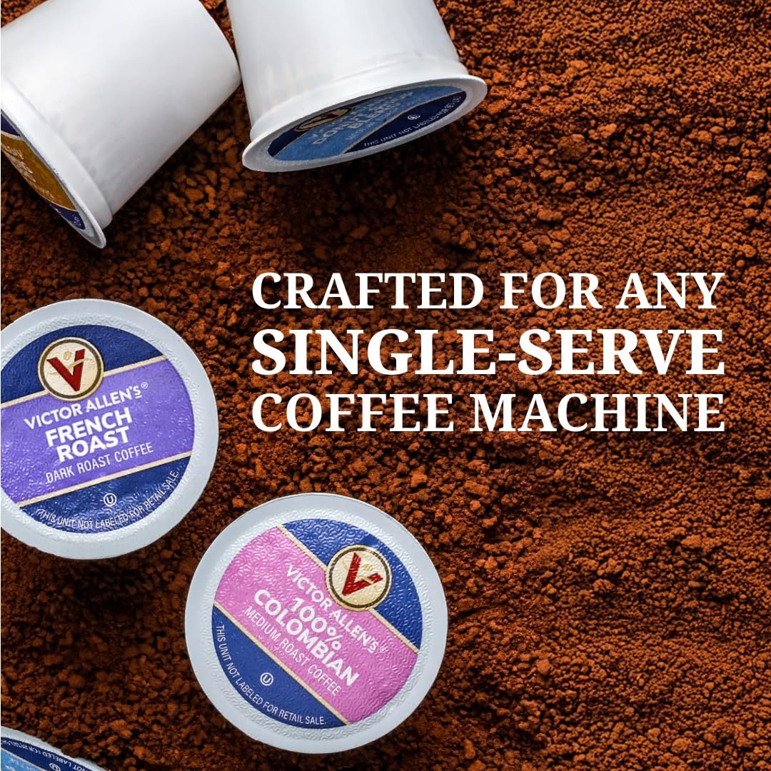 Victor Allen's Coffee French Roast - Dark Roast Single Serve Pods | 200 Count for Keurig K-Cup Brewers