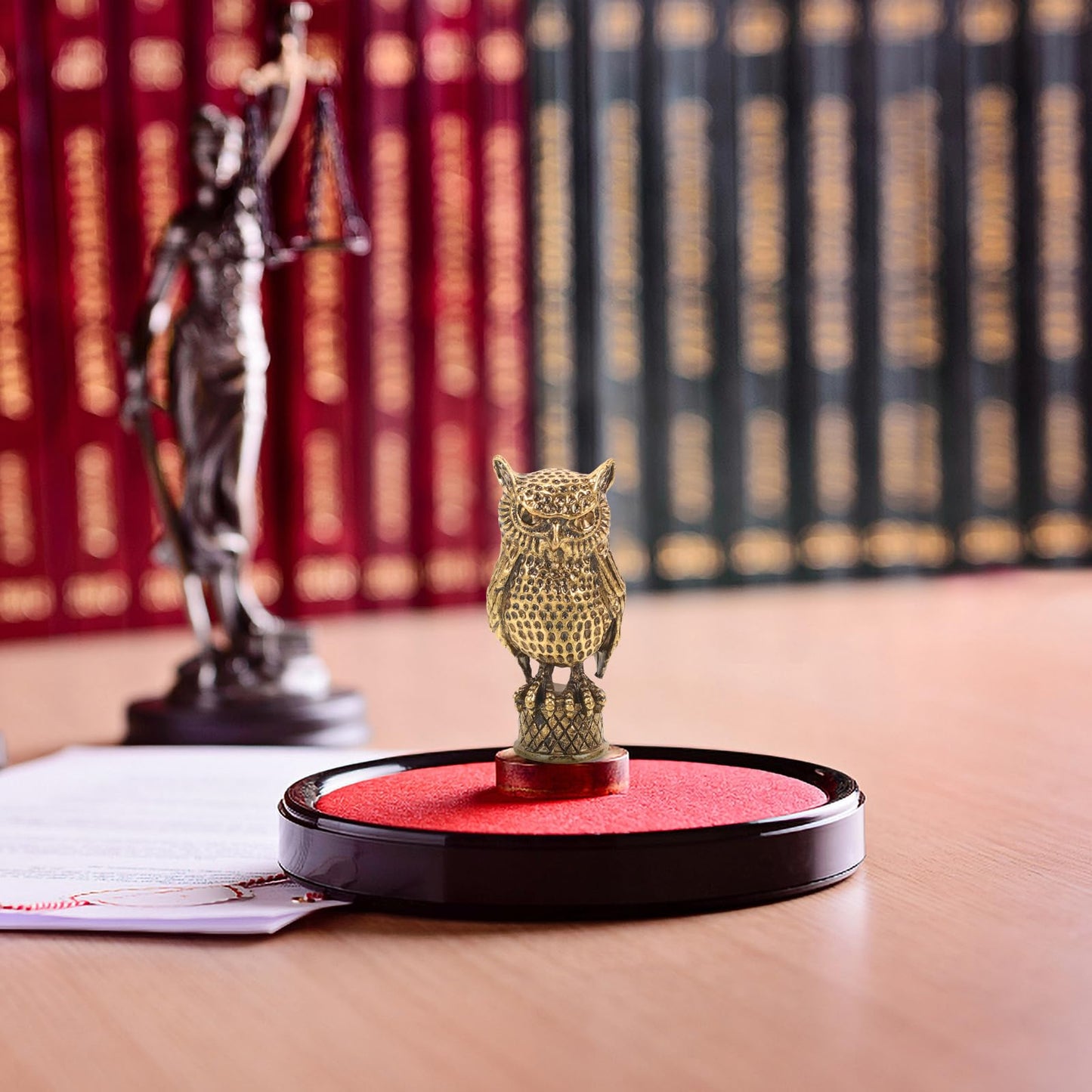 VILLCASE Owl Wax Seal Stamp Handle Only – Golden Metal Replacement Grip for DIY Wedding Invitations, Scrapbooking & Thank-You Cards