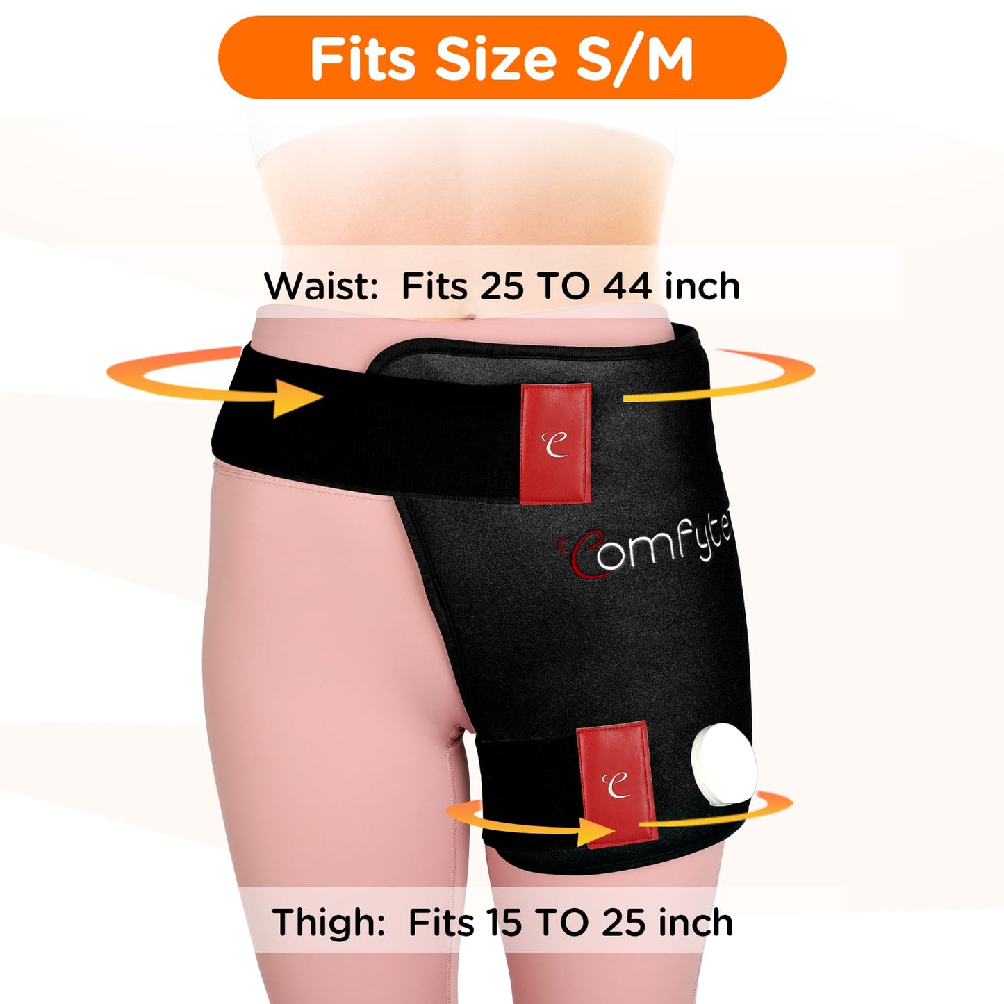 Comfytemp Hip Heating Pad for Hip Sciatica Pain Relief Brace, Birthday Christmas Gift for Mom Women Wife Men Dad, FSA Eligible Lower Back Thigh Buttock Electric HSA Heat Pad Hot Physical Therapy(L/XL)