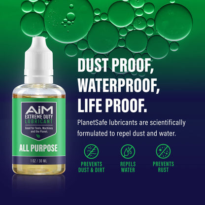 PlanetSafe Lubricants Hedge Trimmer Oil - 1 oz & 4 oz Spray for Blades & Tools | Made in The USA