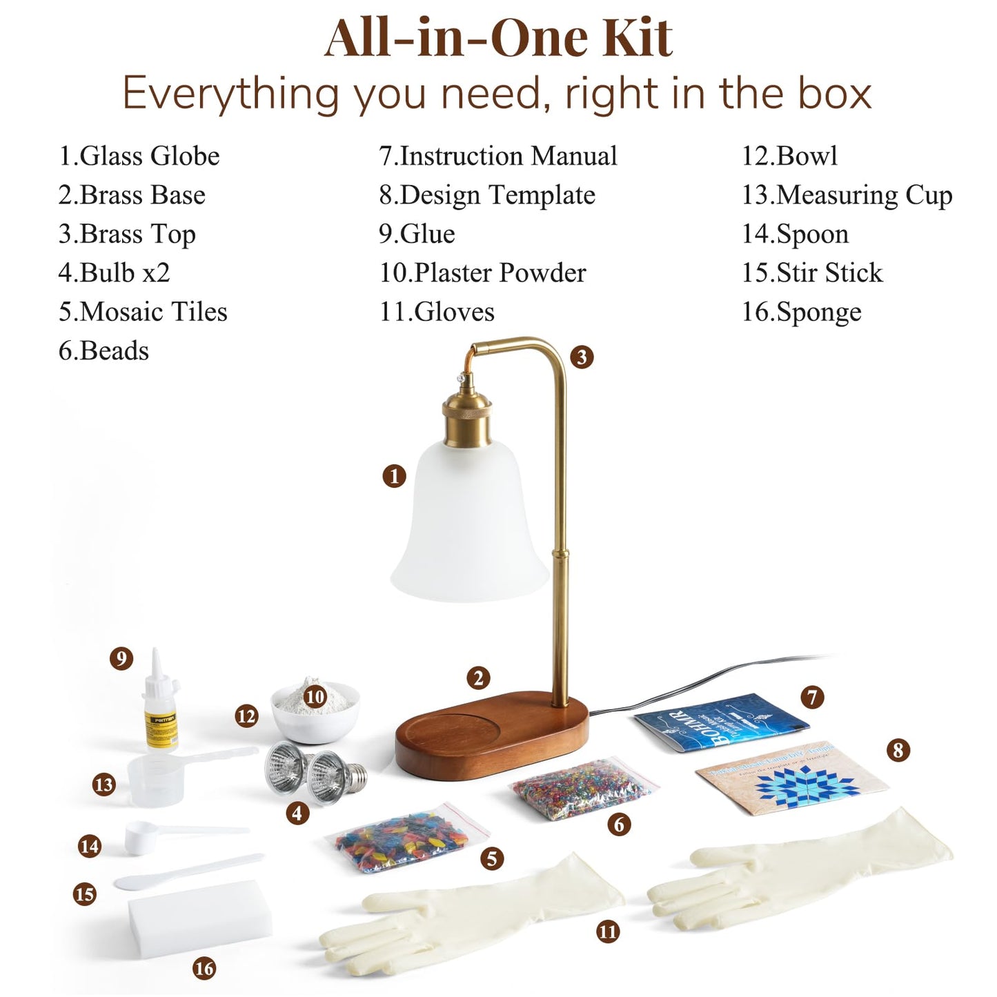 DIY Turkish Mosaic Lamp Kit, Stained Glass Candle Warmer Table Lamp Making Kit- Easy and Fun, No Experience Needed, Mosaic Art & Craft Project Kits for Adults & Teens, Make Your Own Lamp, Multicolor