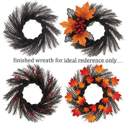 Doulewin 2PCS 16 inch Artificial Plastic Sun Vine Wreath Base Craftsmanship, Rustic Plain Twig Wreath Making Supplies Base for Decor