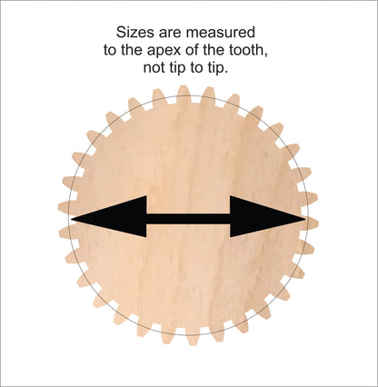 JKVinylAndWoodDesign Wooden Gears Set of 5 Interchangeable Wood Gear Blanks for DIY Crafts - Functional Mechanisms & Wall Decor - Handmade in Ohio USA