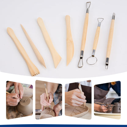 Pottery Clay Sculpting Tools Set, 61 Pcs Double Sided Ergonomically Designed Pottery Trimming Tools with Hardened Rustproof Metal Head and Carrying Case for Beginners, Professionals, School Students