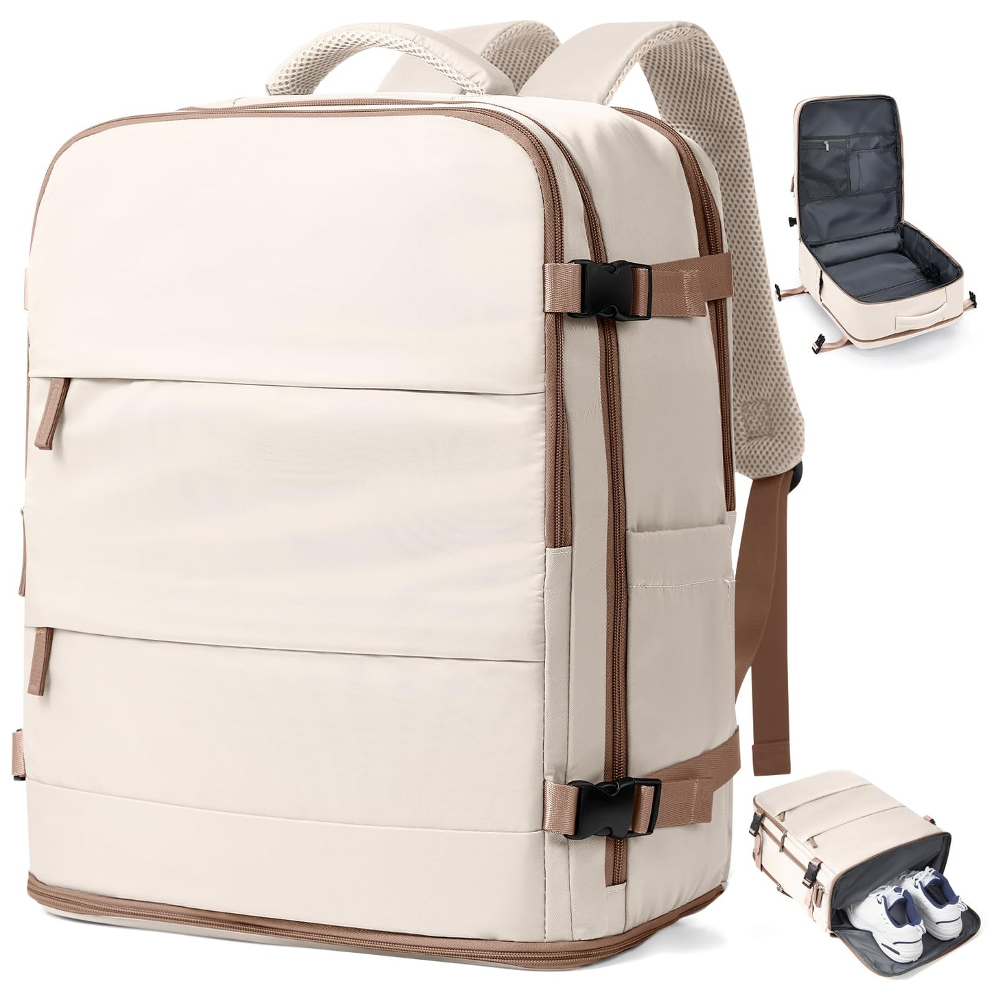 coowoz Travel Backpack Carry On for Women Man Gym Backpacks with Laptop Compartment Mochila de Viaje Teacher Personal Item Backpack Airplane Accessories Must Haves Grey Small
